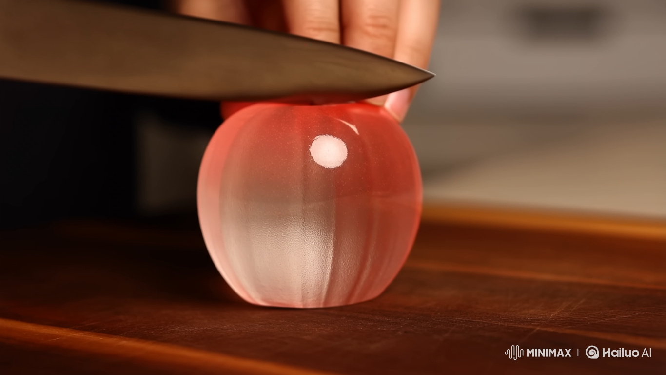 Transparent Resin Apple Sliced with Precision
