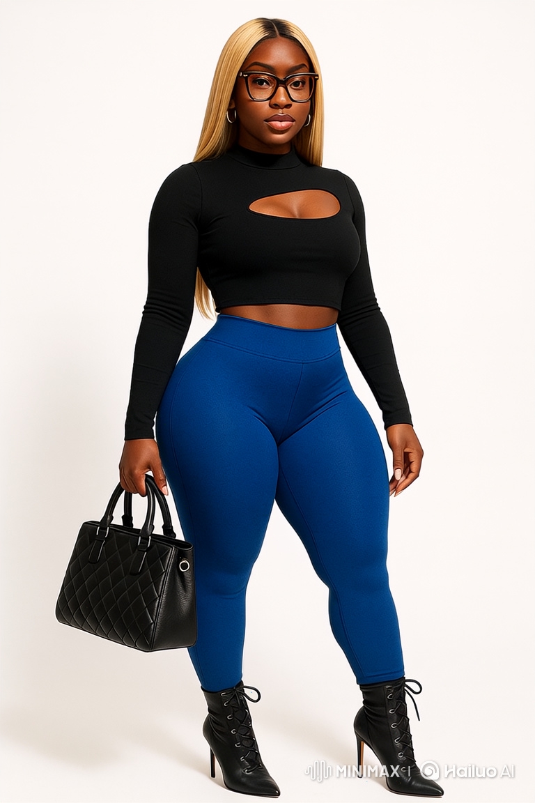 Stylish Woman Struts Confidently onto the Fashion Runway