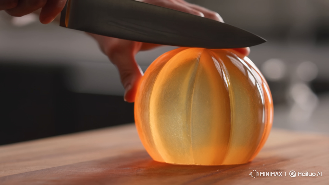 Transparent Glass Watermelon Sliced with Precision