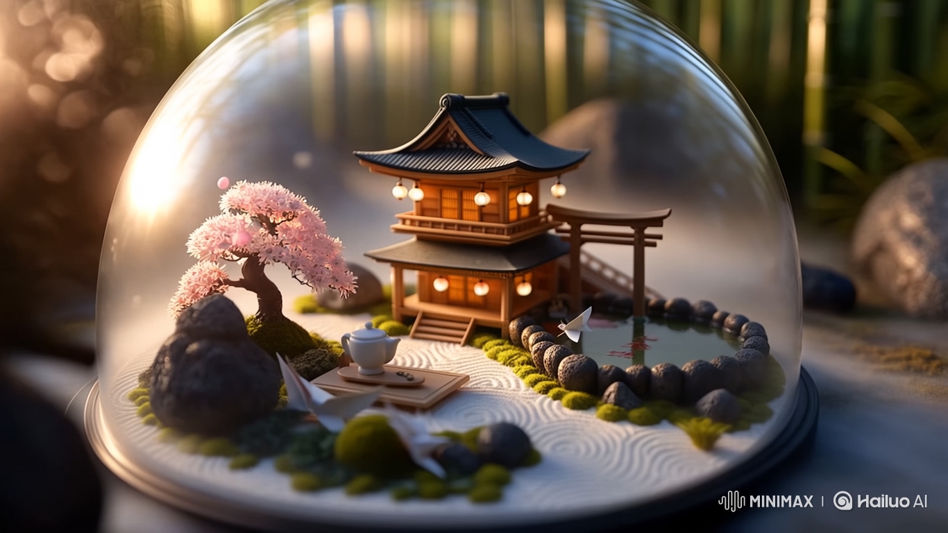 Miniature Japanese World in a Glass Dome: Macro Magic