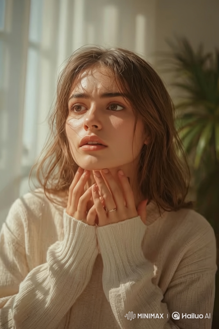 Intimate Portrait of a Young Woman in Morning Sunlight