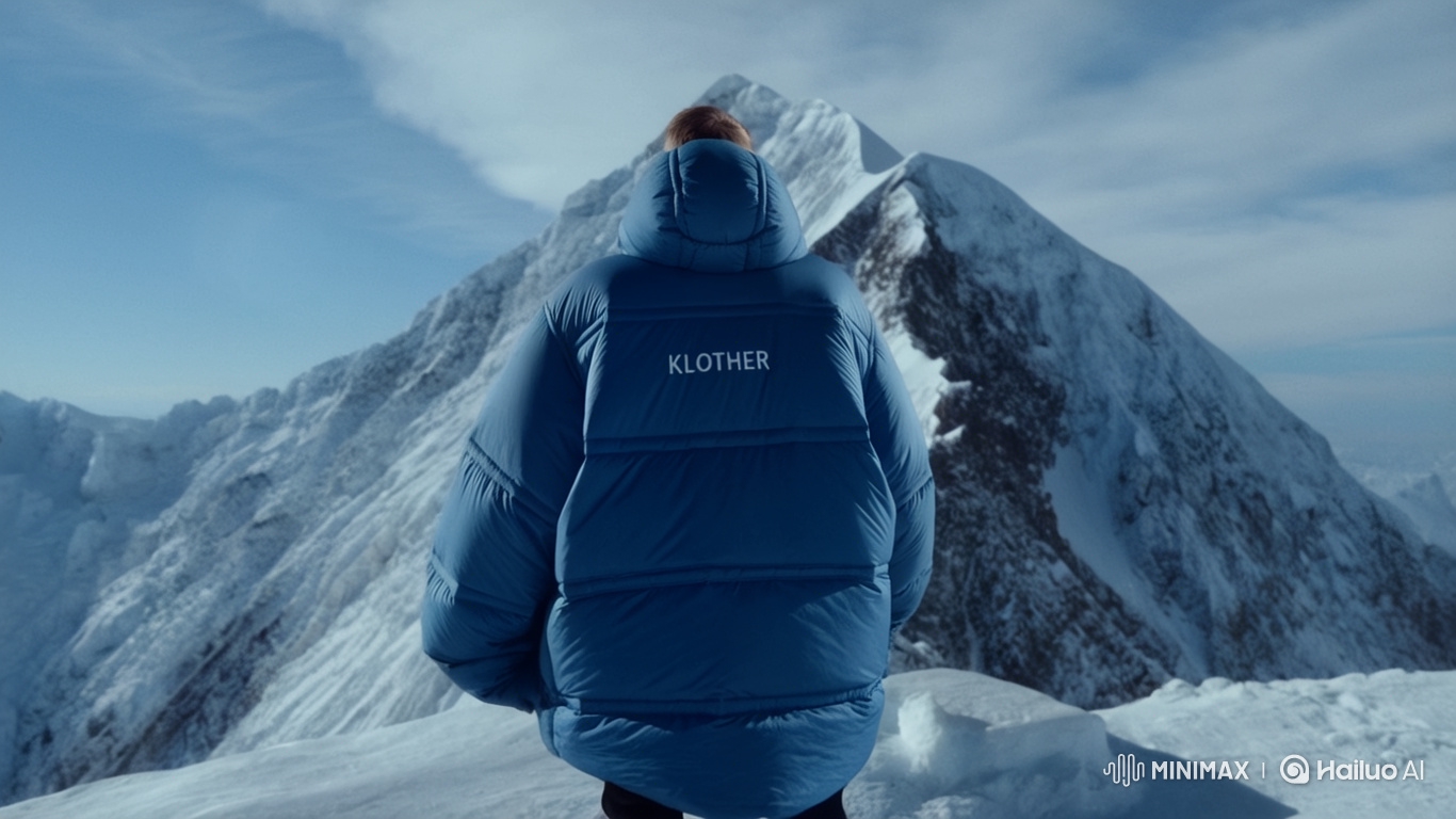 Fashion Model Showcases Luxury Jacket on K2 Summit