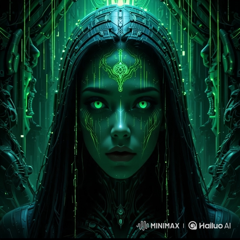 Mysterious Priestess Awakens in Futuristic Temple
