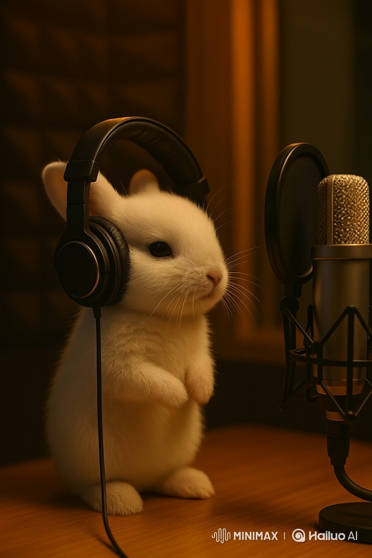 Baby Rabbit in Studio Sign Language Poem