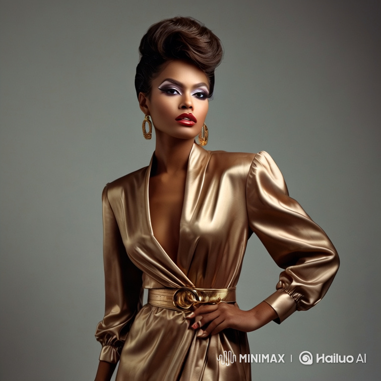 Model's Graceful Recovery from Stumble in Fashion Shoot