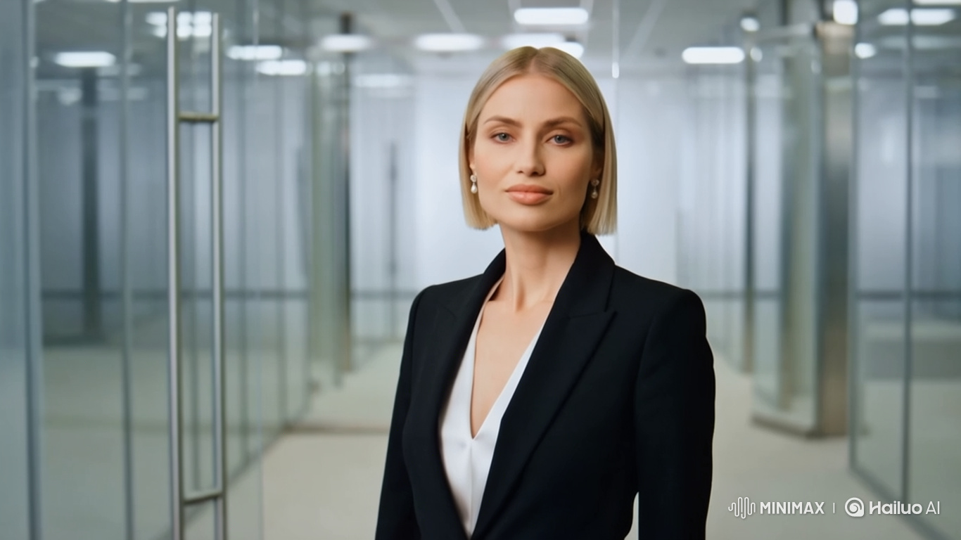 Confident Businesswoman in Ultra-Realistic Office Portrait