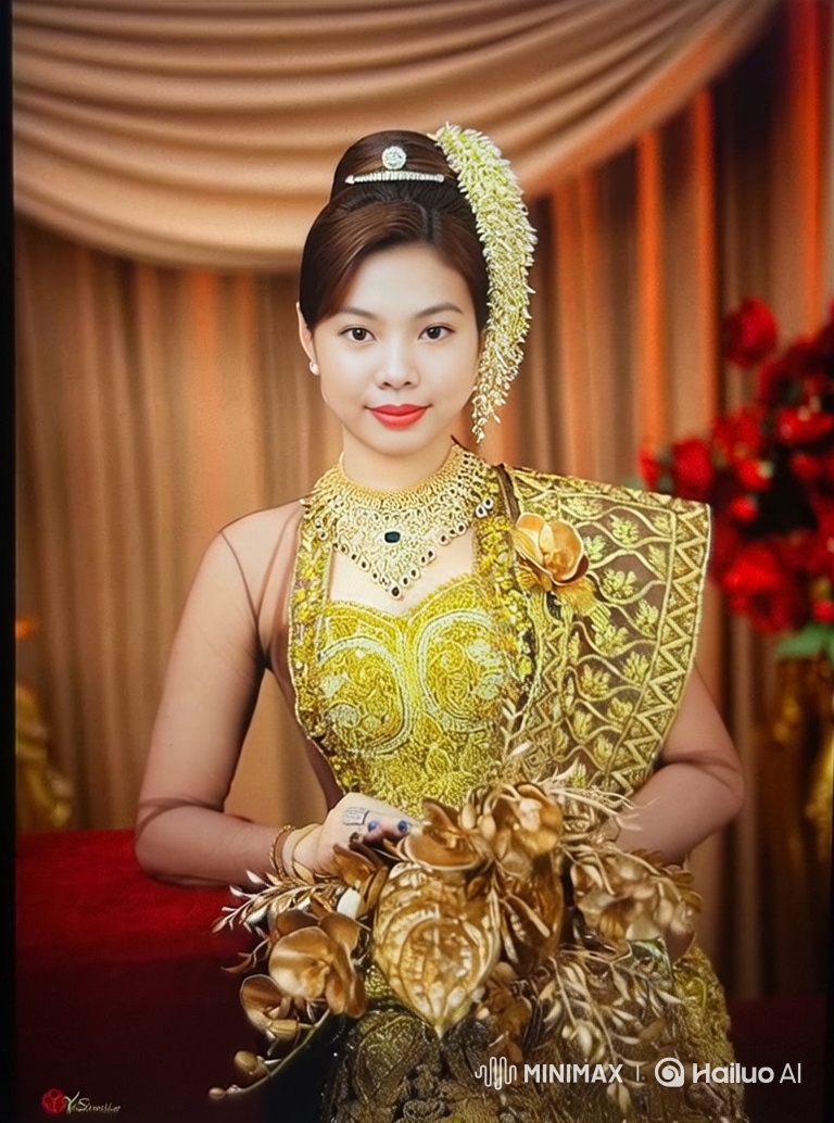 Graceful Dancer Showcases Traditional Attire in Animated Video