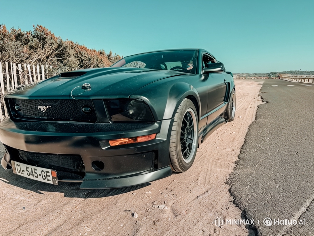 Ford Mustang GT Deserted Road Drift and Burnout