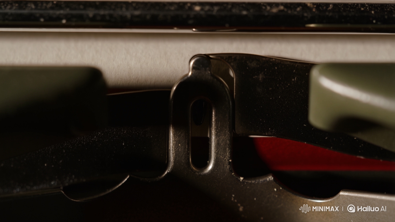 Vintage Typewriter: Love Letter in Close-Up Detail