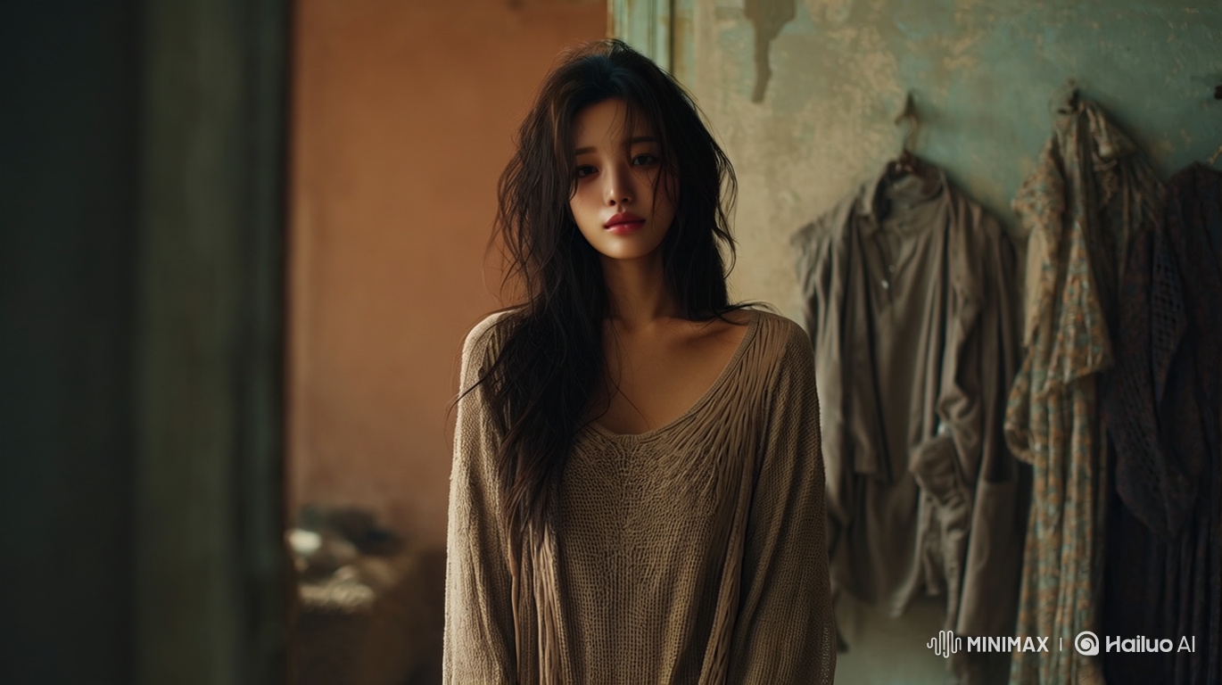 Contemplative Portrait of a Woman in a Vintage Room