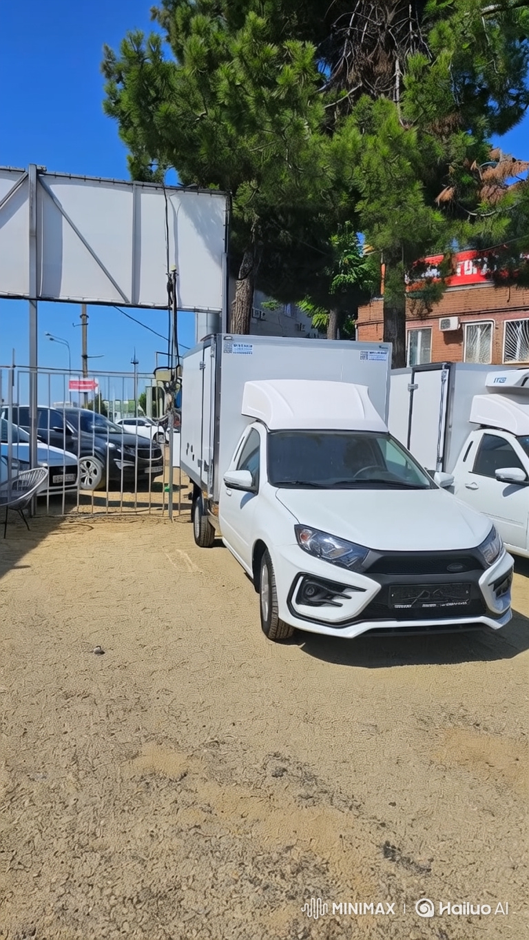 Modern Lada Granta Vis Van in FC Krasnodar Stadium Celebratory Scene