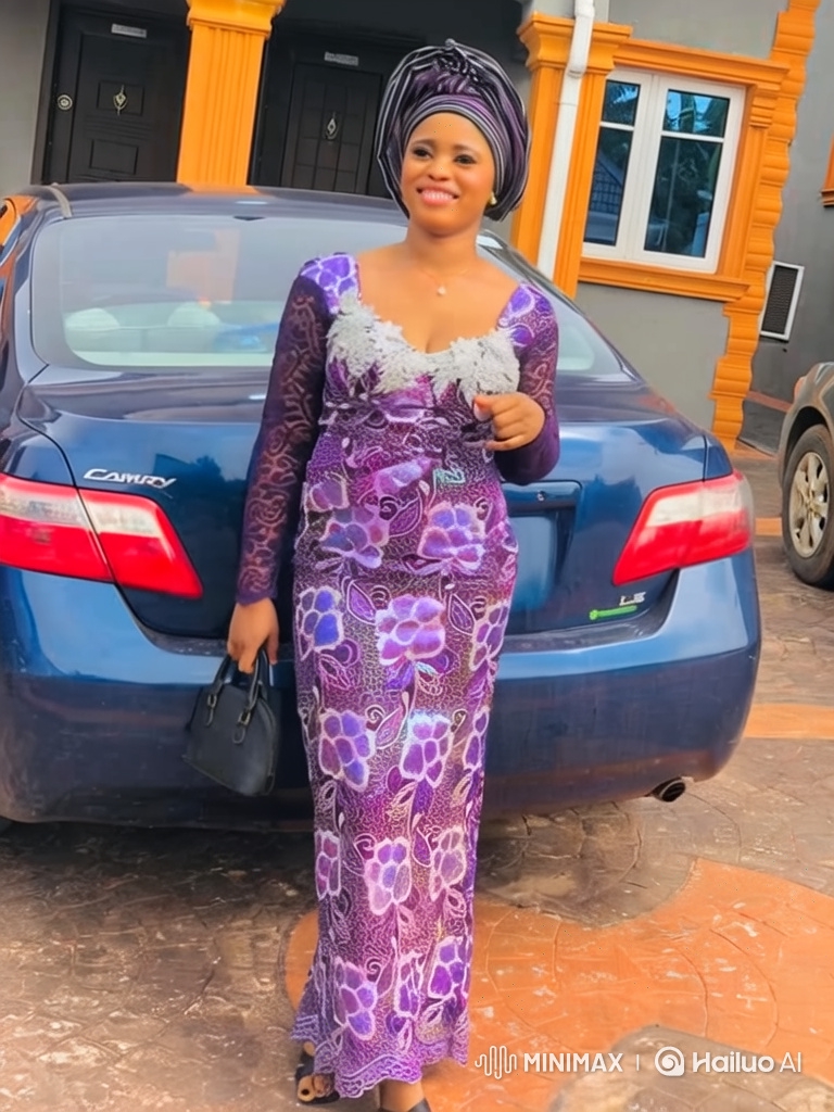 Woman in Purple Dress Drives Away in Porsche