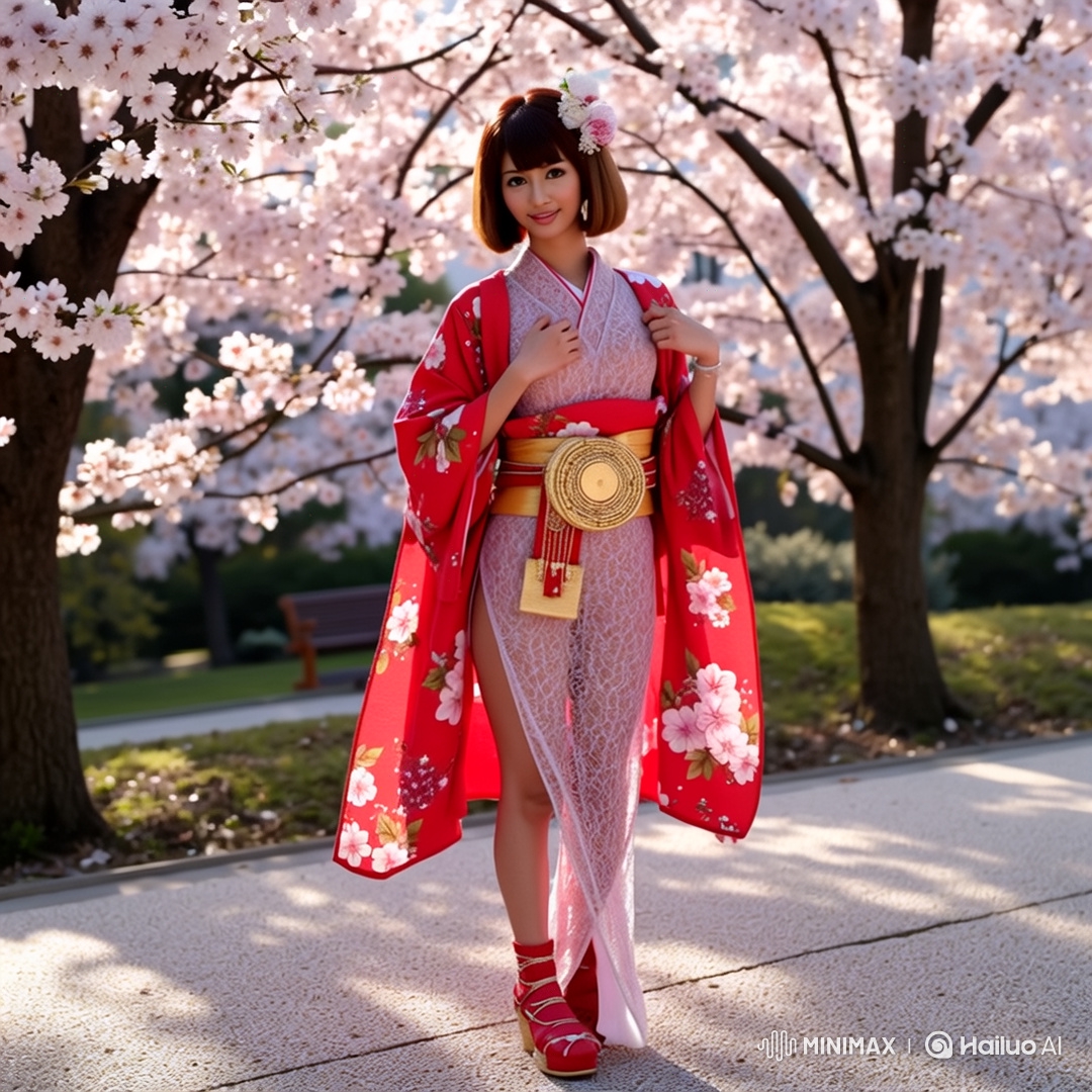 Cherry Blossom Whirlwind: A Graceful Dance
