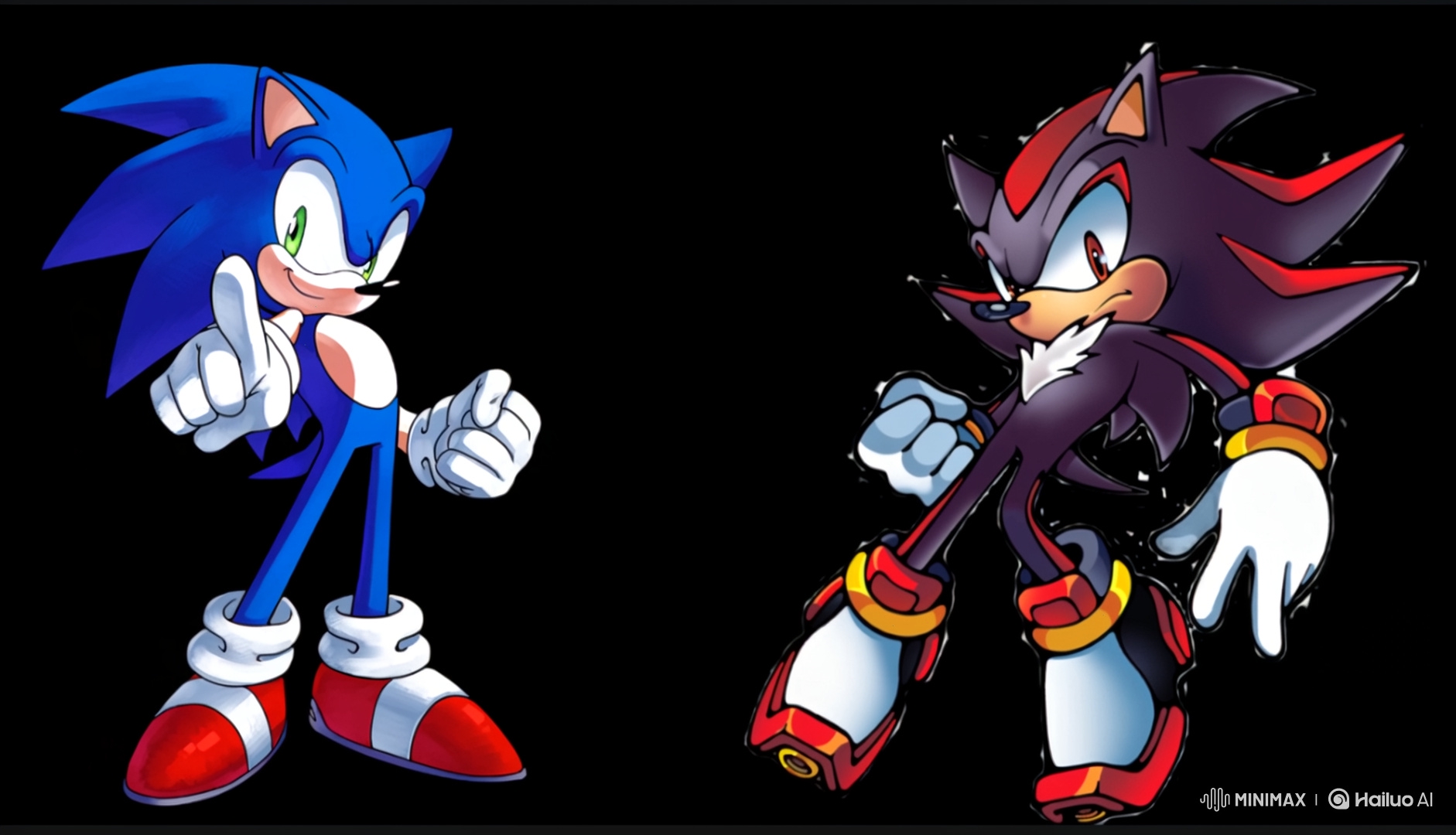 Sonic and Shadow's Epic Canyon Showdown