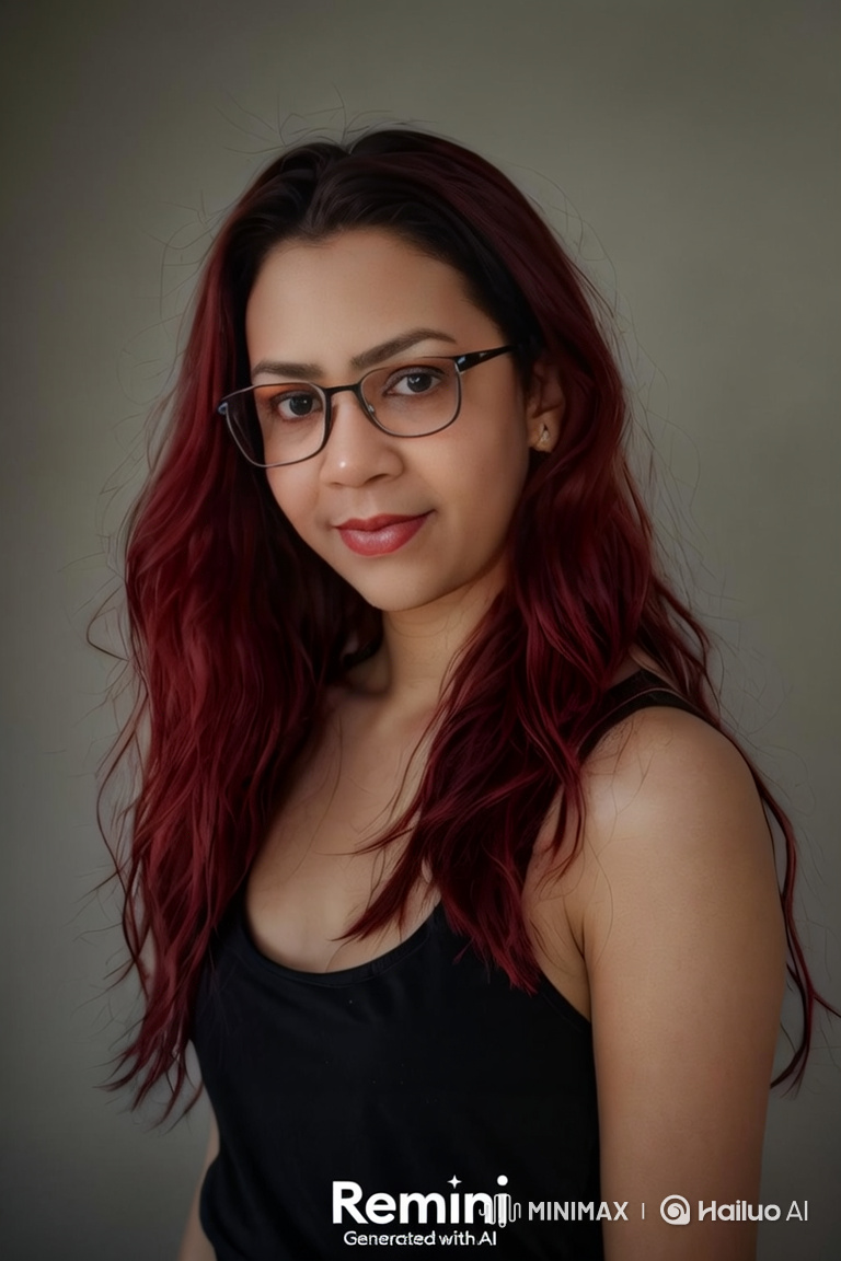Portrait of a Serene Woman with Red Hair
