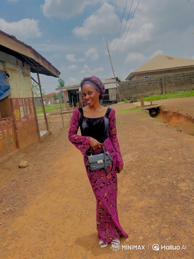 Young Woman in Gown Drives Lamborghini on Rural Road