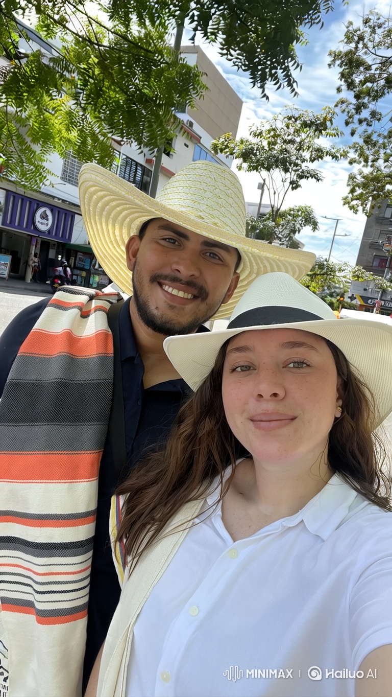 Family Portrait: A Moment of Joy on a Sunny Street