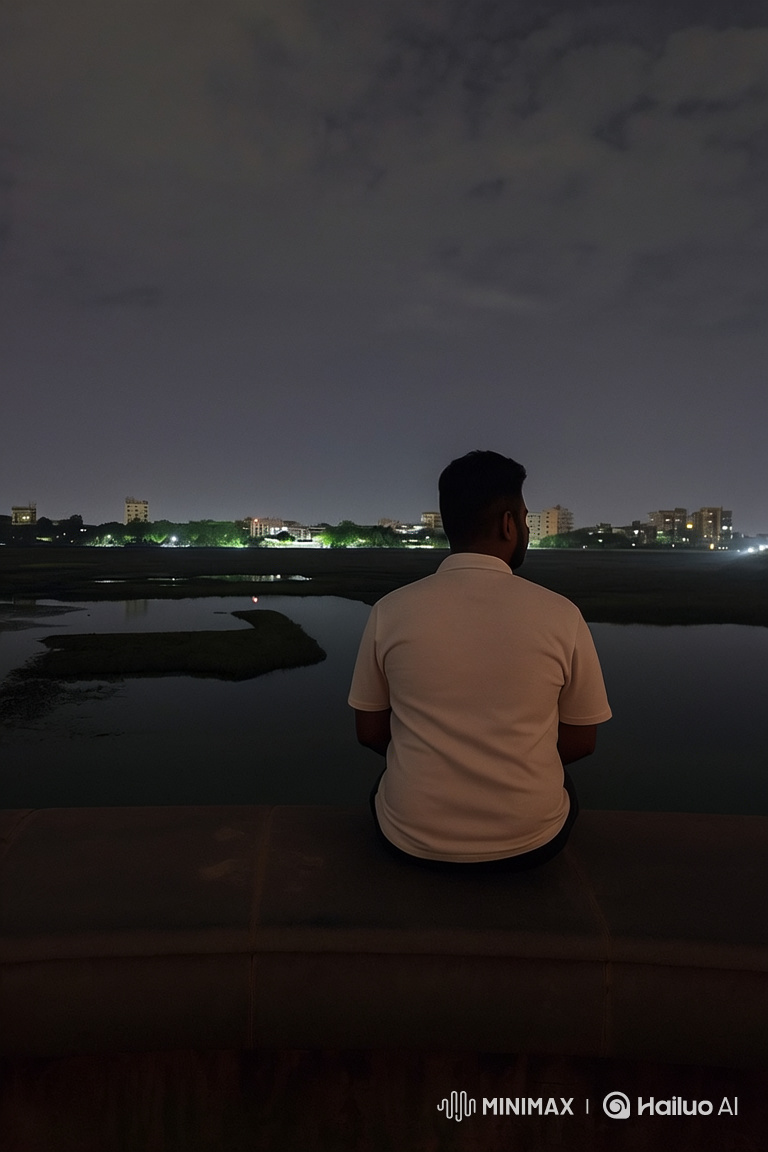 Man, Night Sky, Dreamy Lights, Memory, Magical Display