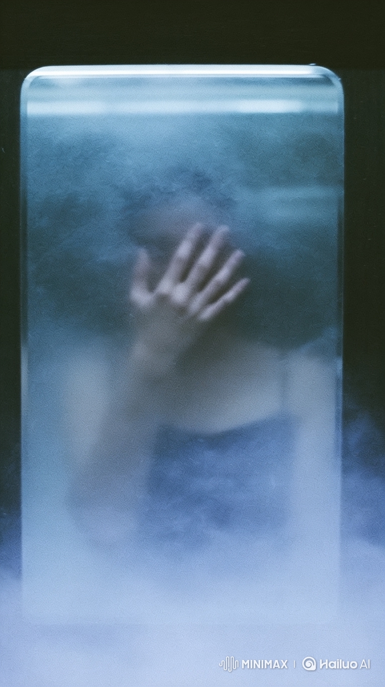 Mysterious Figure in Isolated Glass Chamber