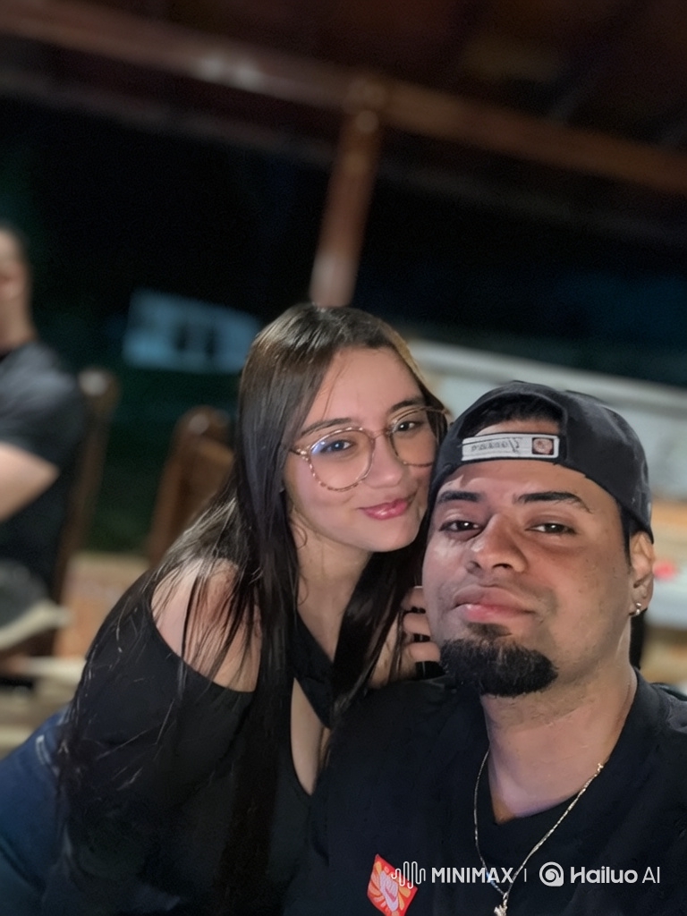 Family Portrait: Warm Night Outdoors with Gentle Smiles