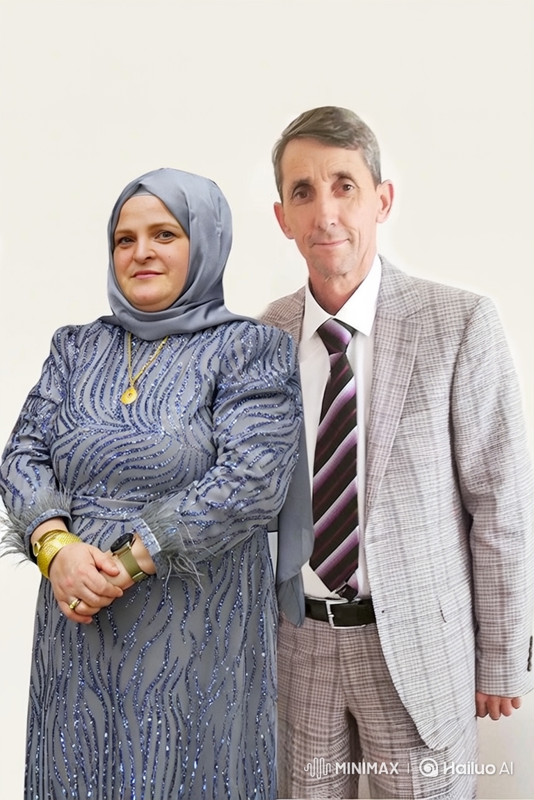Formally Dressed Couple in Close Portrait