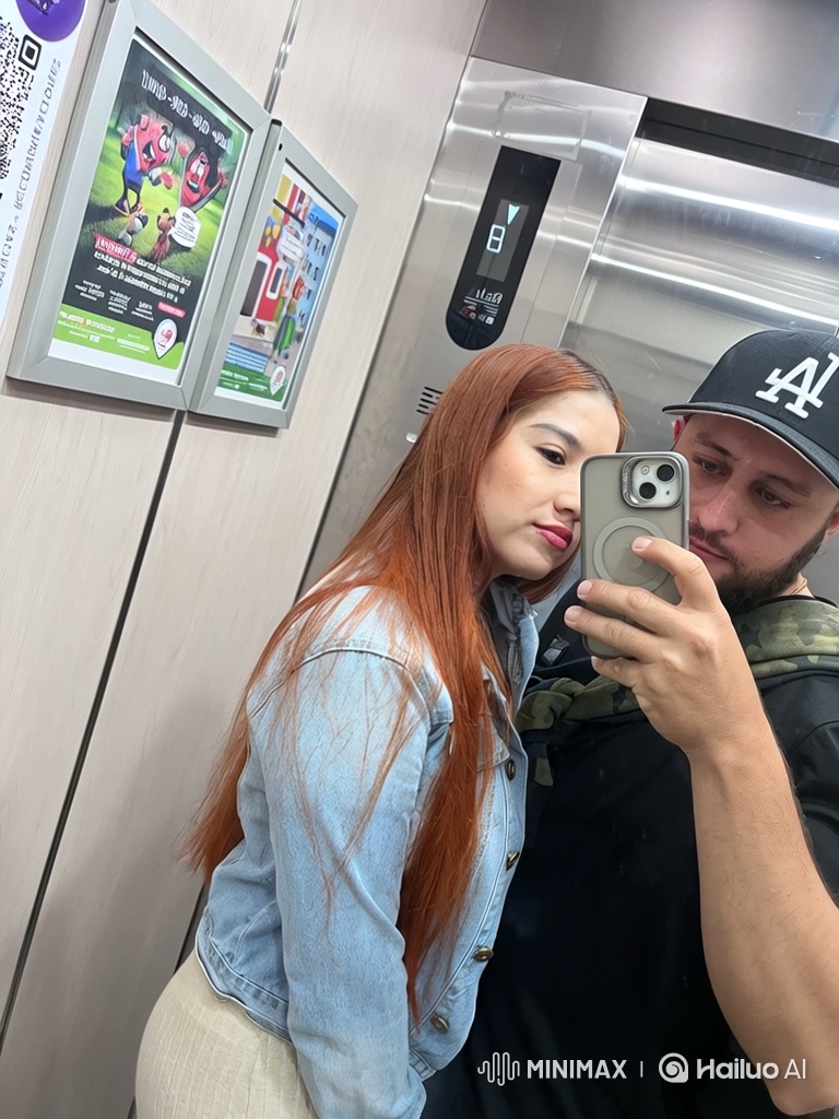 Family Portrait in Photorealistic Elevator Scene