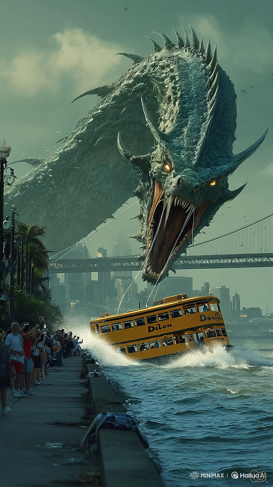 Sea Dragon Attacks Ferry: Chaos Ensues on Promenade