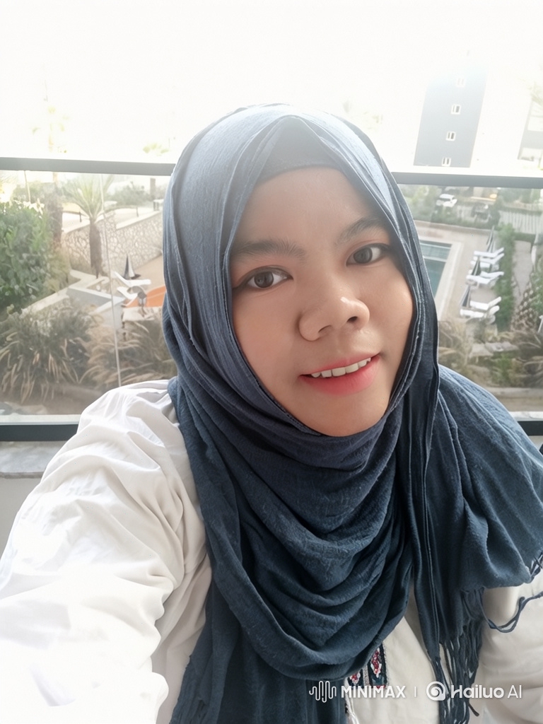 Young Woman Captures Resort Beauty on Sunny Day