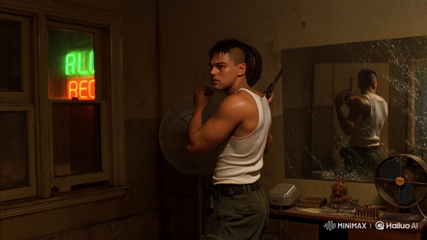 Travis Bickle: Practicing Confrontation in a Grimy Apartment