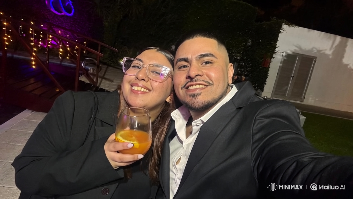 Family Portrait: Couple and Daughter at Night Event