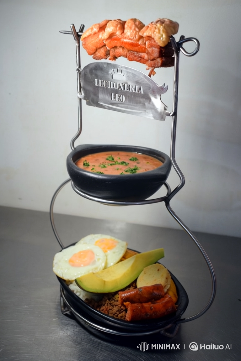Colombian Food Presentation: Rotating Close-Up Journey