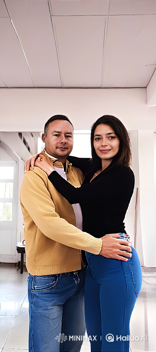 Family Affection: Couple and Child's Tender Moments