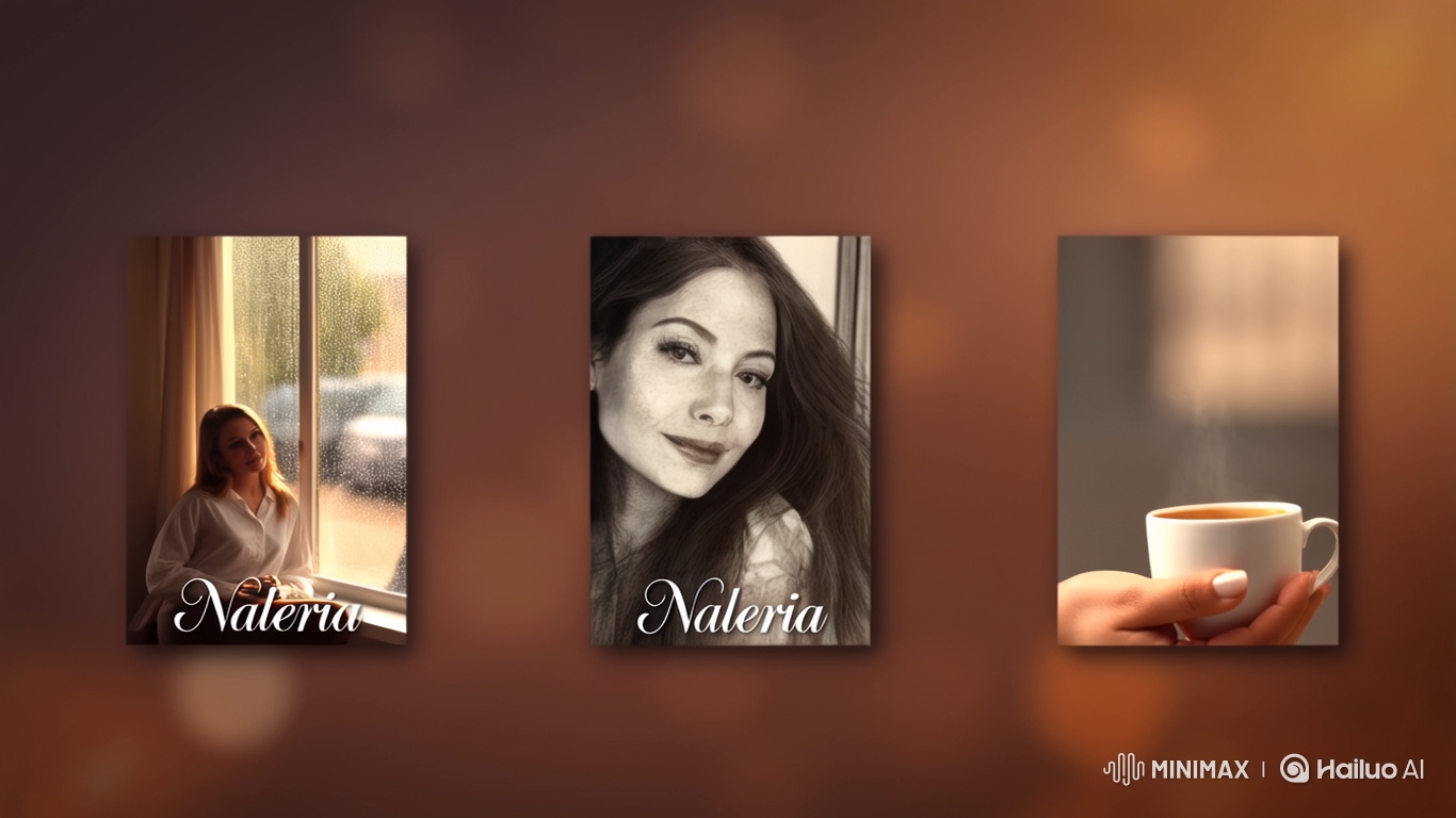 Valeria's Reflective Journey: Animated and Realistic Portraits