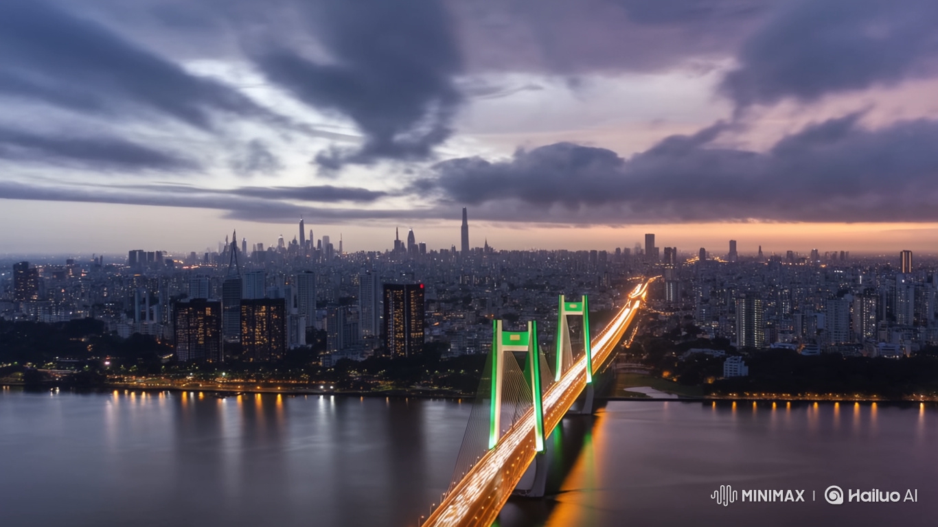 Hyper-Timelapse of Mumbai's Night Skyline and Sea Link