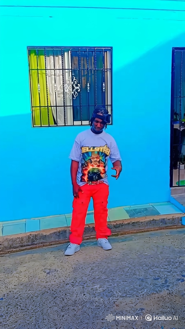 Dancer Expresses Joy in Colorful Outfit in Energetic Routine