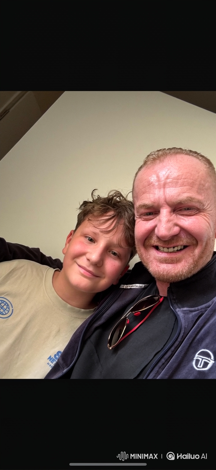 Affectionate Father-Son Selfie Video