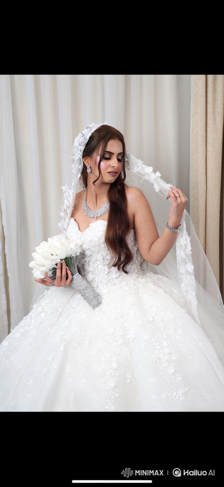 Wedding Bride Smokes Cigarette in White Dress