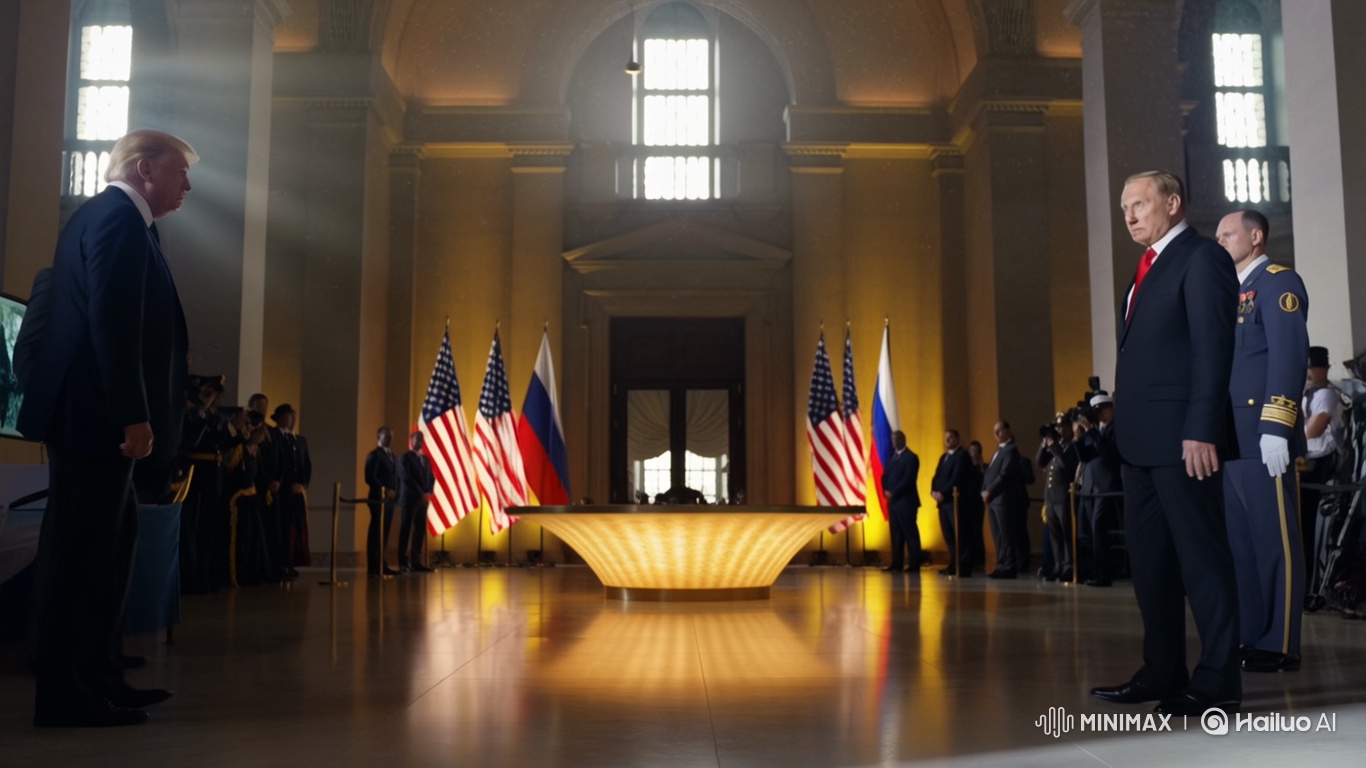 Trump and Putin Meet in Grand, Symbolic Hall