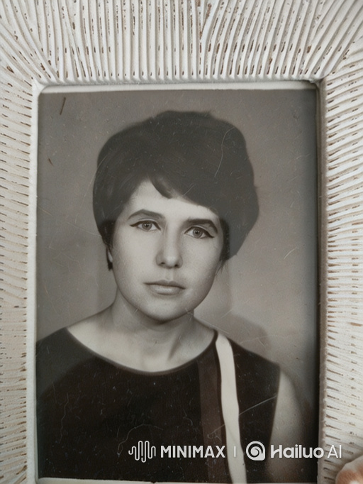 Young Woman's Gracious Smile Transition in Vintage Portrait