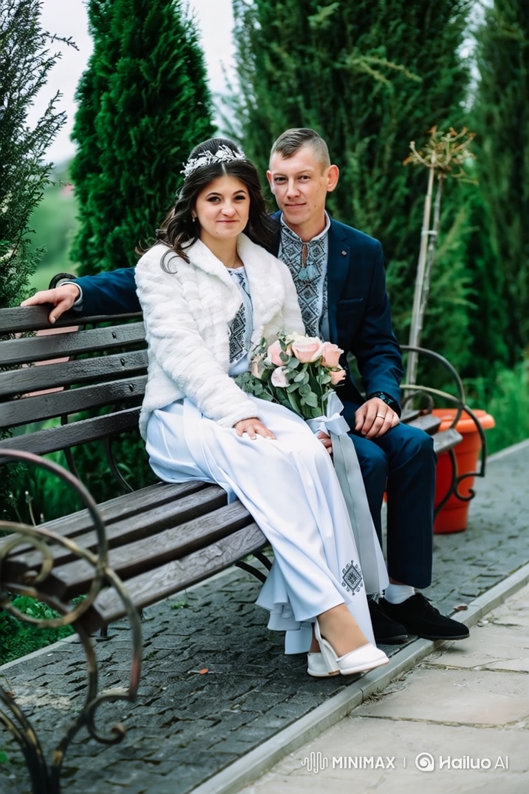 Family Embrace at Wedding in Garden Setting