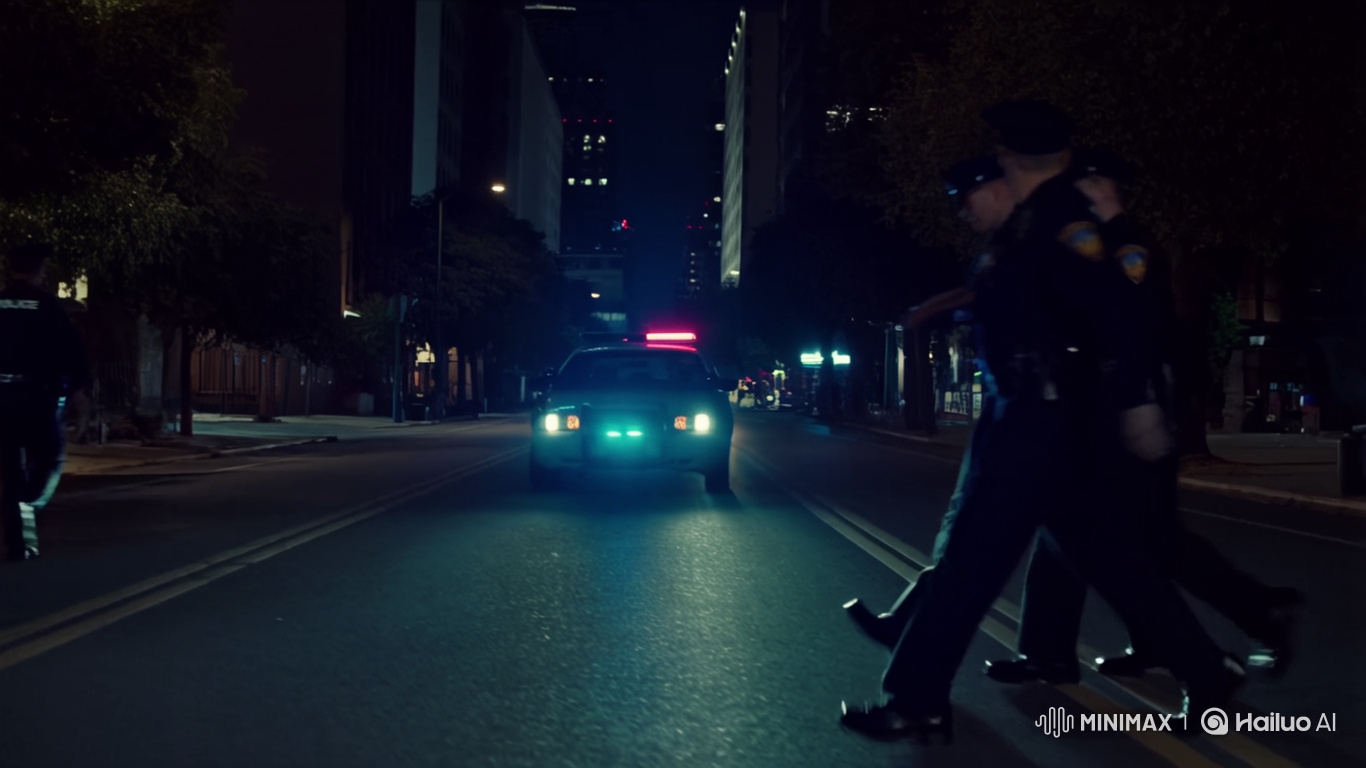 Nighttime Police Operation Cinematic Intro Clip
