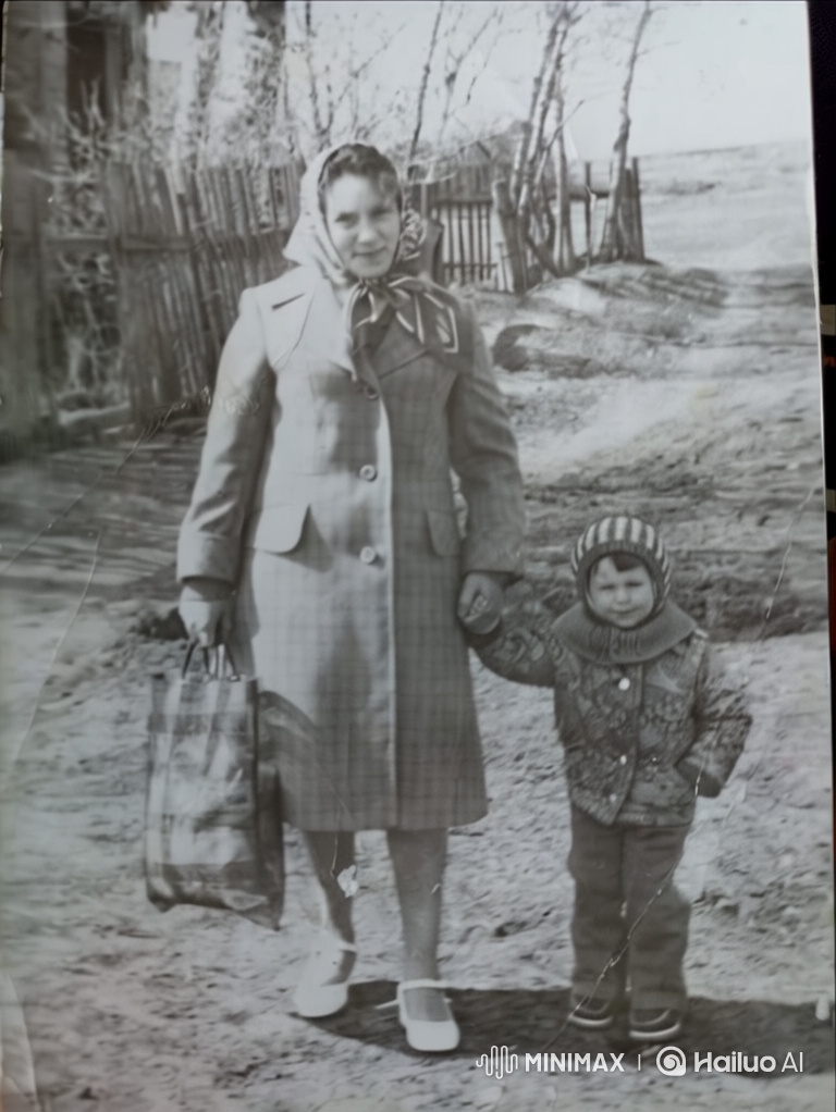 Mother and Child Embrace in Rural Setting