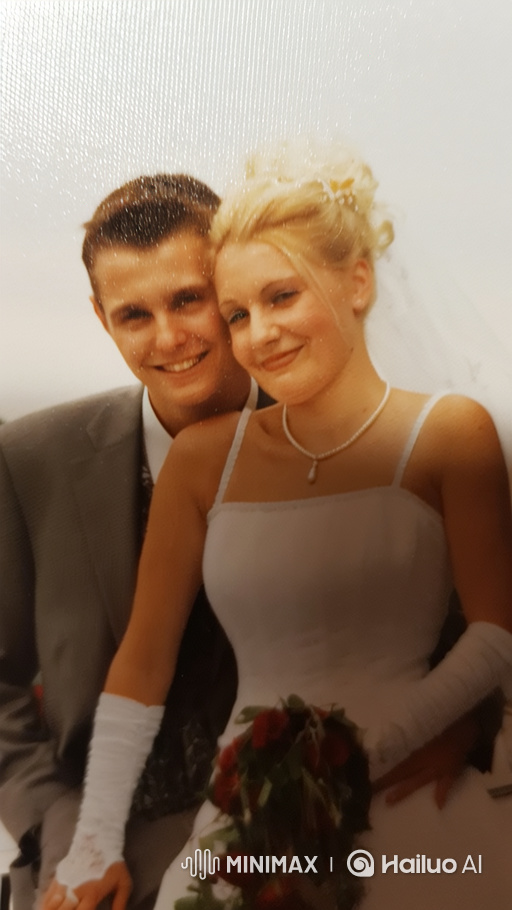 Young Couple's Joyful Wedding Moment