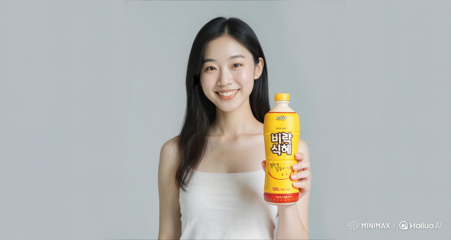East Asian Woman's Radiant Close-Up in Studio Setting