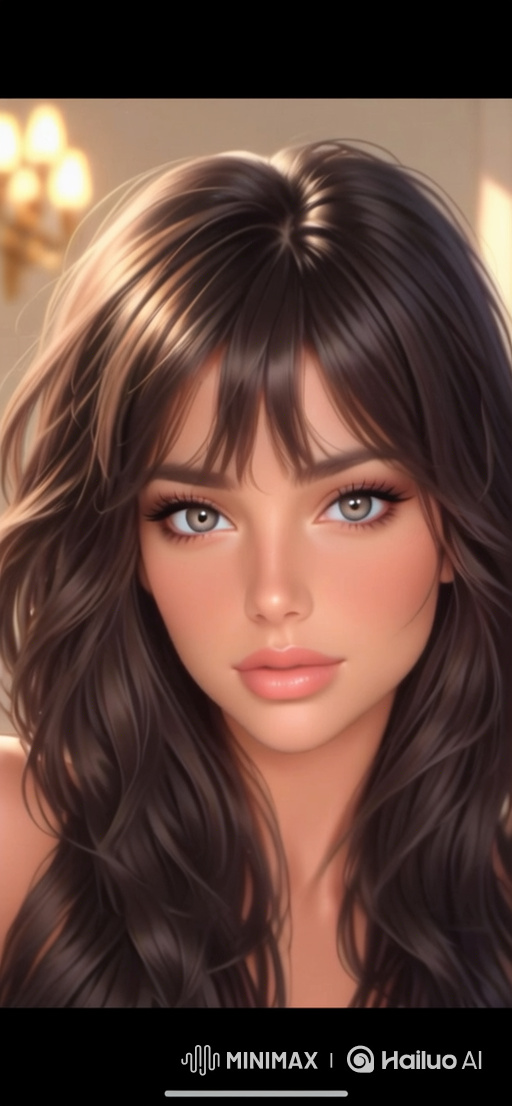 Portrait of a Young Woman with Softly Stirring Hair and a Gentle Smile