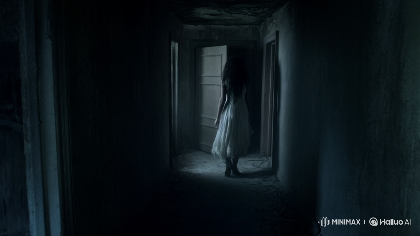 Abandoned House: Terrifying Woman in White Dress Surprise Attack