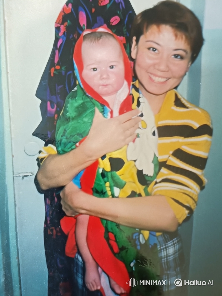 Vintage Portrait of Woman and Baby in Tender Moment