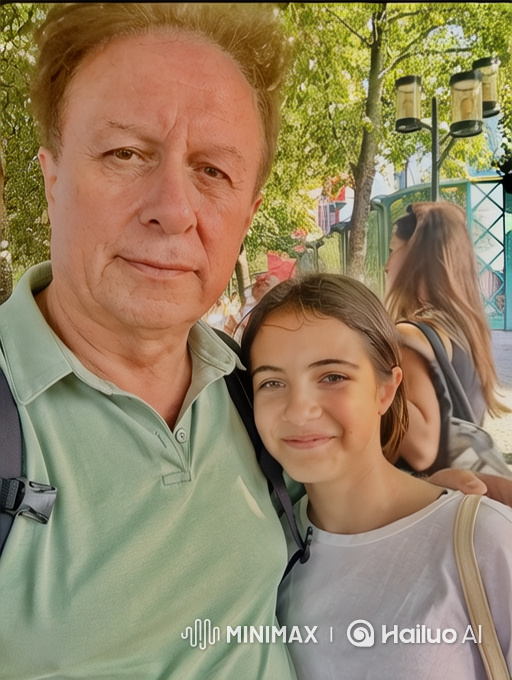 Portrait of Intergenerational Affection in a Park Setting