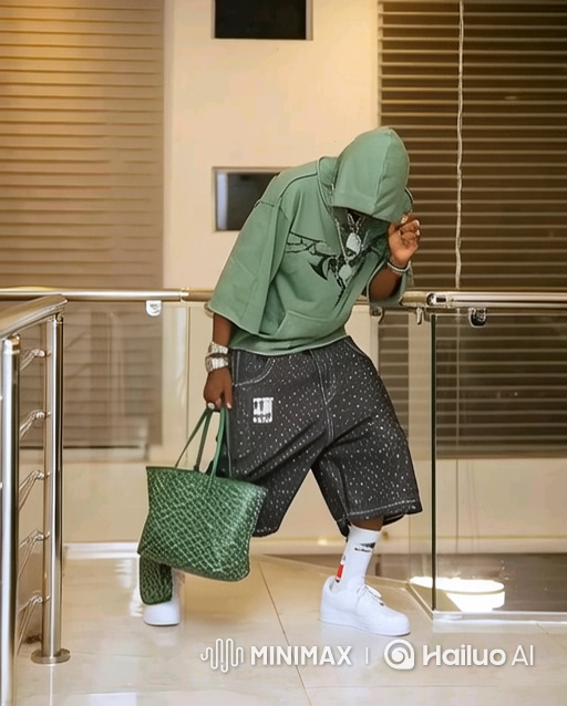 Fashion Model Showcases Stylish Streetwear Look