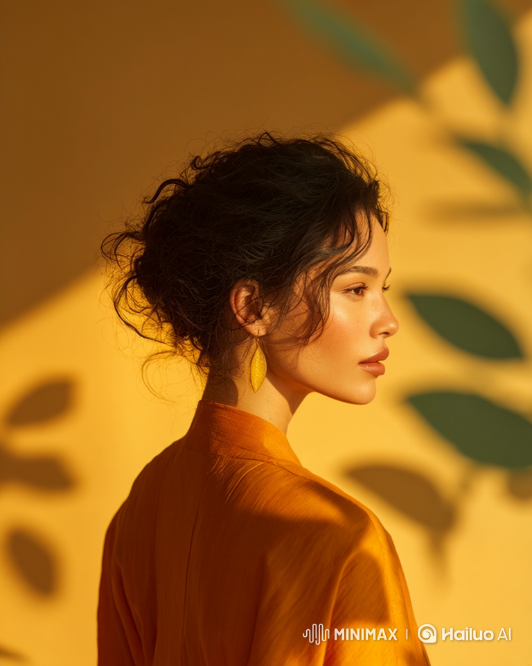 Artistic Portrait of a Woman in Serene Afternoon Light